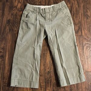 Womens Gap Favorite Cropped Chino Pants Sz 2 Sage